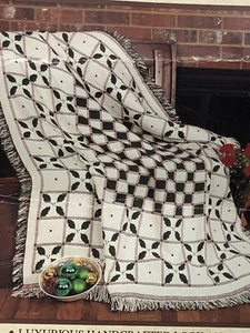 Sears Reversible Cotton Throw NWT Christmas Holly - 50 x 60 inches - Picture 1 of 7