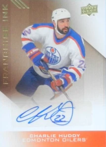 13-14 ud upper deck franchise ink charlie huddy edmonton oilers autograph auto - Picture 1 of 2