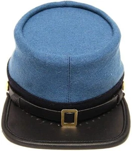 Oficiales de infantería confederados de la Guerra Civil kepi, azul cielo con banda negra sombrero Kepi - Imagen 1 de 4