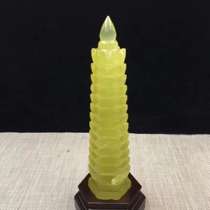 2.002LBNatural citrine Pagoda of Cultural Prosperity Reiki Heal - Picture 1 of 6