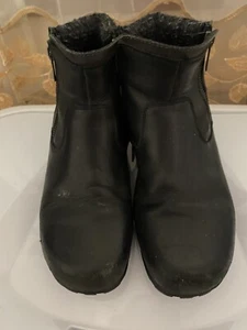 Propet Darley Women's Leather Bootie 8.5 Black Double Zip Ankle Boot - Picture 1 of 3