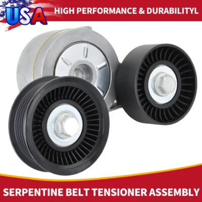 Drive Belt Tensioner with Dual Pulley for Ram Dakota Jeep Liberty Grand Cherokee - Изображение 1 из 4
