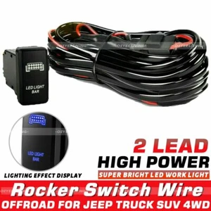 Wiring Harness Kit ON/OFF Rocker Switch Relay Fuse For LED Light Bar 12V 40A - Picture 1 of 11
