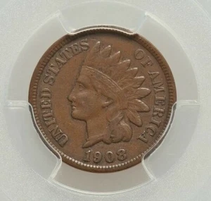 1908-S INDIAN HEAD CENT GRADED VF-35 by PCGS **NICE** - Picture 1 of 4
