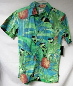 Hurley Men's Small Tropical Button Down Shirt MSRP $50.00 A1 3207 - Picture 1 of 3