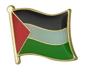 Palestine Flag Lapel Pin Badge Superior High Quality Gloss Enamel (علم فلسطين‎‎) - Picture 1 of 3