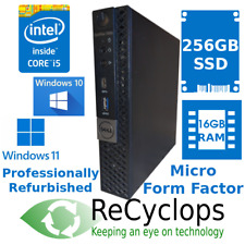 Dell Optiplex 7050 Micro MFF, i5, 8/16GB RAM, 256GB SSD, Windows 10/11 Wifi PC