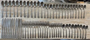 Felicity Stainless by Cambridge Silver 18/0, Frosted & Glossy Curves 64pc set - Picture 1 of 4