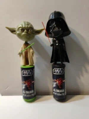 STAR WARS Real Sound Talker DARTH VADER & YODA Candy Container BOBBLE HEADs - Image 1 of 2