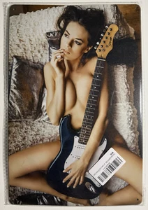 Rock Girl And Guitar Tin Signs-8x12 - Picture 1 of 4