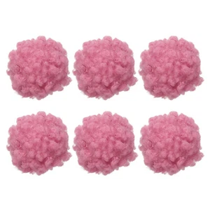 6 Pcs Crafts Pom Poms Balls, 4-5cm (1.5-1.9Inch) Yarn Pom Poms, Pink - Imagen 1 de 6