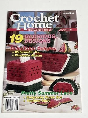 Revista Crochet Home agosto septiembre 1992 19 diseños patrón ganchillo Foto 1 de 4