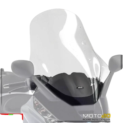 PARABREZZA PARAVENTO TRASPARENTE PER PIAGGIO X8 125 150 200 250 400 2004 - 2010 - Immagine 1 di 3