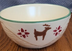 Pfaltzgraff 4-7/8" 1one Small Bowl with Reindeer Decoration USA Great Condition - Picture 1 of 8