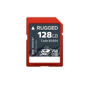 Promaster SDXC 128GB Rugged™ UHS-II V60 Memory Card #80494 - Picture 1 of 2