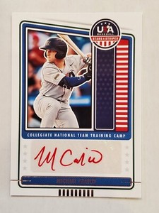 MICHAEL CARICO 2023 Panini Stars & Stripes COLLEGIATE TRAINING CAMP AUTO RED INK