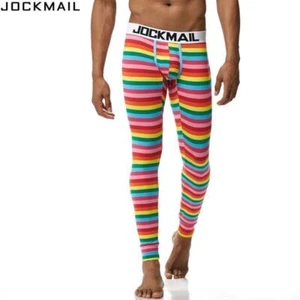 JOCKMAIL Men Stripes Thermal Long Johns Cotton Underwear Pants Sexy Underpants - Picture 1 of 26