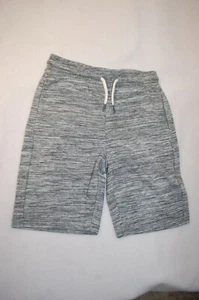 Boys Casual Knit Shorts GRAY BLACK WHITE VARIEGATED Pockets SIZE M / 8 - Picture 1 of 2