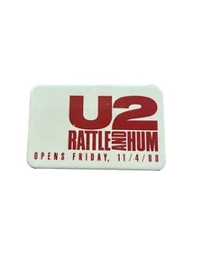 1988 U2 Rattle And Hum Film 2 3/4" Collectors Pinback Button Vintage Rare - Bild 1 von 4