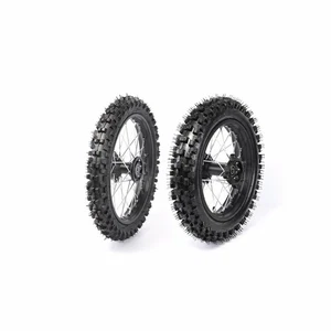 15mm Front 80/100-12 Rear 60/100-14 Wheel Rim Tyre & Tube 90cc 70cc 110cc 125cc - Picture 1 of 10