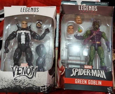 LOTE MARVEL LEGENDS VENOM (MONSTER VENOM BAF) & GREEN GOBLIN (SANDMAN BAF) MISB - Imagem 1 de 4
