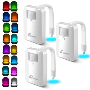 Motion Sensor Toilet Night Lights, 16 LED Color Changing Inside Bowl for Bath... - Picture 1 of 9