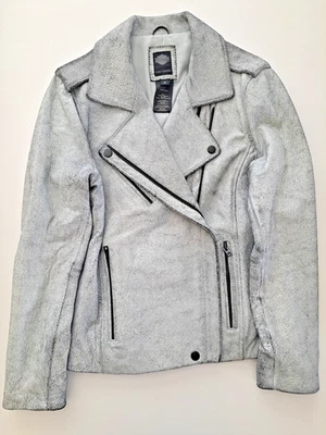 Women's Genuine Designer Harley-Davidson Crackled Lamb Skin Riding Jacket! - Image 1 of 4