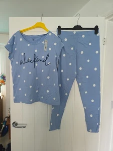 F and F Dot Blue Pyjamas..size 12-14..bnwt - Picture 1 of 1