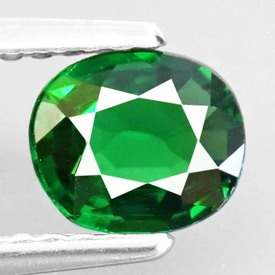 PIEDRA PRECIOSA NATURAL GRANATE TSAVORITA VERDE DE 0,62 quilates forma ovalada en muy buen estado Foto 1 de 4
