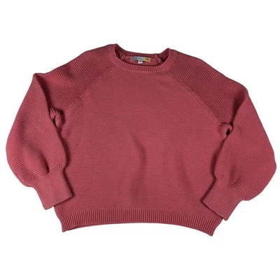 C&C California Sweater Womens Medium Pink Chunky Knit Pullover Crewneck Cozy - Image 1 of 4