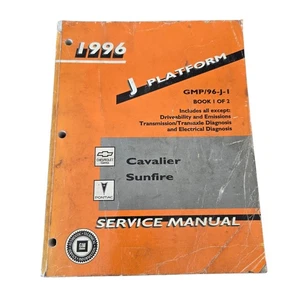 1996 Chevy Cavalier Pontiac Sunfire Service Manual J Platform Book 1 OEM GM Book - Picture 1 of 7