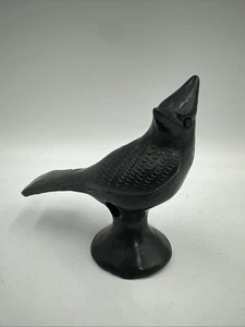 Fischietto uccellino argilla nera 4" - Foto 1 di 4