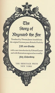 Reynard the Fox by Goethe Illustrated 1954 Heritage Press English Text Folklore - Picture 1 of 5