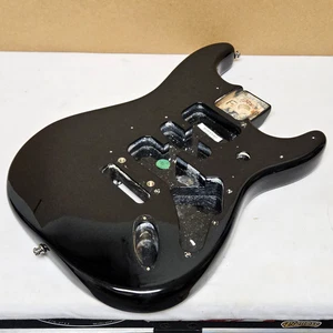 2003 Fender American Deluxe Stratocaster Alder BODY Black - Chitarra Strat USA - Foto 1 di 21