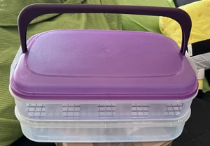 Ernesto Transportbox Kuchen Tortenhaube Rechteckig Gitter 2 Etagen - Bild 1 von 1