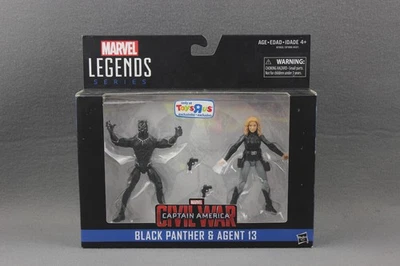 Marvel Legends - Hasbro -4 inch- Civil War - Black Panther & Agent 13 -TRU Excl - Image 1 of 4