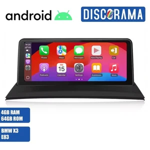 AUTORADIO ANDROID 4/64GB BMW X3 E83 2004-2012 STEREO AUTO TOUCH WIFI NAVIGATORE - Foto 1 di 6