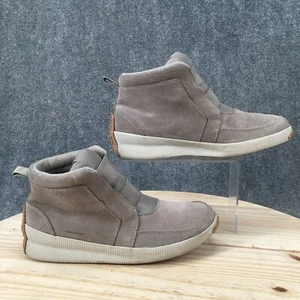 Sorel Boots Womens 8.5 Out N About Plus Waterproof Gray Suede Pull On NL3798-005 - Picture 1 of 16