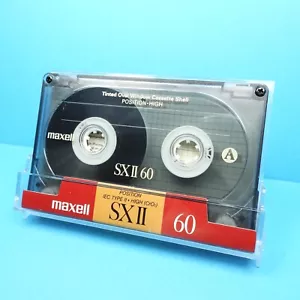 🍒 1x MAXELL SX II 60 * IEC II Type 2 * Tape Cassette Kassette кассета * 1988 . - Bild 1 von 4