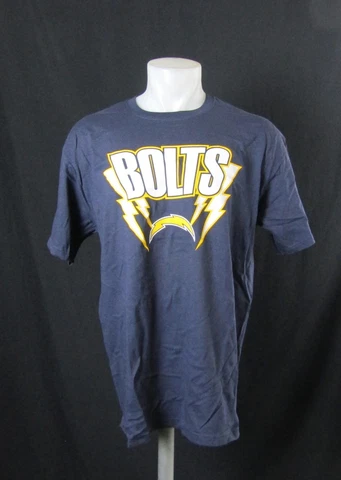 Los Angeles Chargers Men's M, XL, 2XL Big Logo "Bolts" Graphic T-Shirt Navy NFL Cover