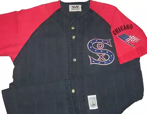 MAGLIA RITORNO VINTAGE ANNI '90 CHICAGO BIANCA SOX MIRAGE COOPERSTOWN L CUCITA! - Foto 1 di 6