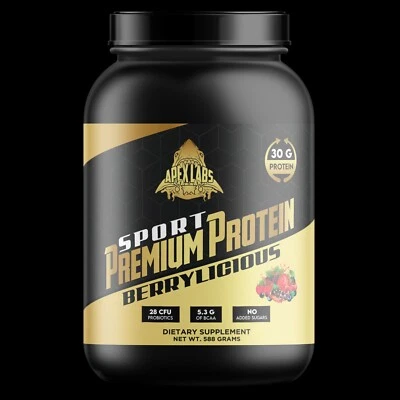 Apex Labs Organic Plant Thick Premium Berrylicious Protein Powder, 1.3 lb Vegan - Image 1 of 2