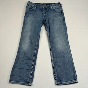 Silver Suki Capri Jeans Womens Size 29 Straight Leg Medium Wash Stretch Denim - Picture 1 of 12