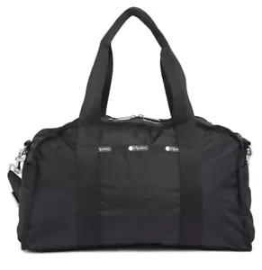 Borsa a tracolla LeSportsac Bergen nuova con etichette borsone nylon nero getto #3898 $170 - Foto 1 di 24