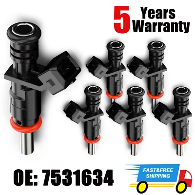 6 inyectores de combustible 7531634 para BMW 528i 528xi 325i 325xi 330i 330xi 3,0 L I6 Foto 1 de 4
