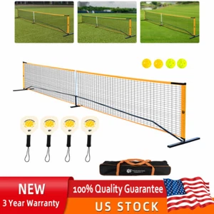 22ft Tragbare Pickleballs Set Hinterhof Park Sport Tennis Pickleball Netz Paddel - Bild 1 von 14