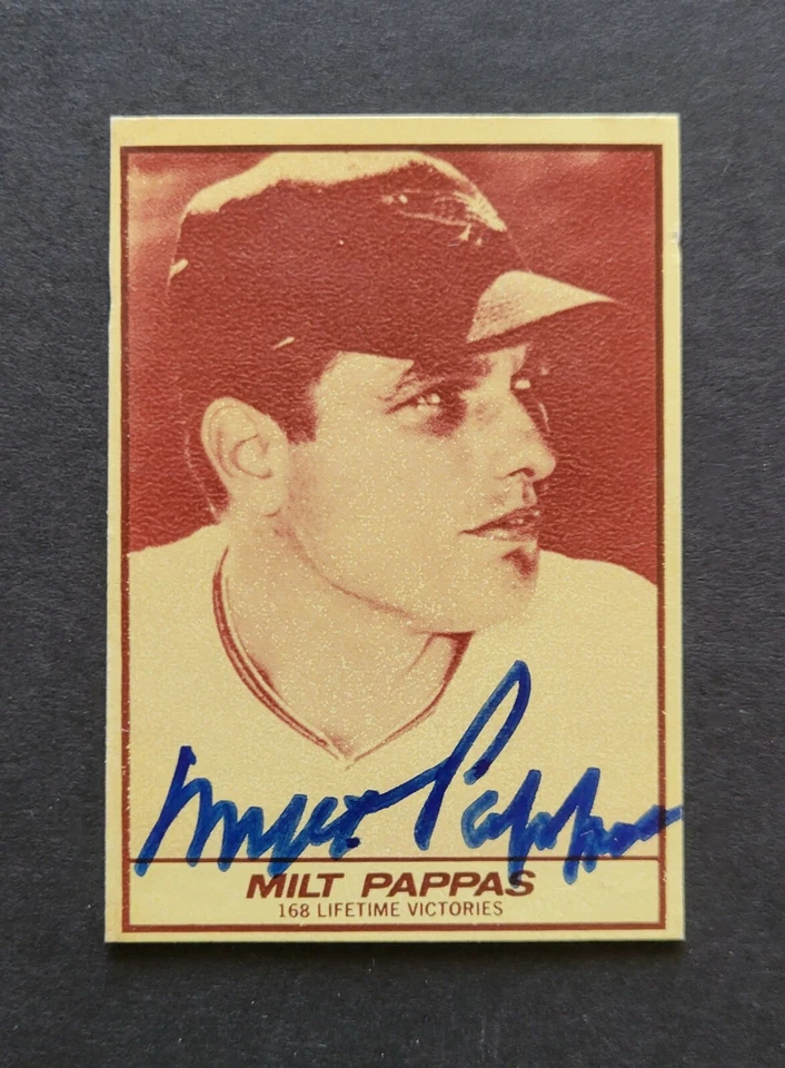 Milt Pappas signed Baltimore Orioles 1971 Milk Duds baseball card - Image 1 of 1