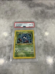 Saquedeneu (Tangela) 66/102 Graded French Base Pokemon Card - PSA 8 1st edition - Picture 1 of 2