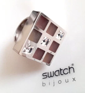 Swatch: Ring " Prismatic Champagne And Crystals " New/Top-Rarität! Size 5 = XS - Picture 1 of 2