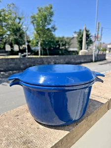 MID CENTURY DANISH NACCO 20E MICHAEL LAX CAST IRON CASSEROLE DISH DUTCH OVEN - Picture 1 of 14